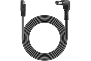 GELRHONR SAE Kabel przedłużający 12 AWG, 2-pinowy, 90 stopni, SAE do SAE, szybkie odłączanie DC Power Kabel przedłużający do akumulatora samochodowego Solar-2.9Ft