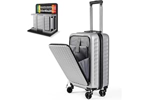 ARTREE Maleta de Cabina 52x35x20cm,ABS Material Trolley Rígida Expandible, con Ruedas giratorias Desmontables,Cerradura combinación,Ideal como Equipaje de Mano para Iberia, Vueling o Easyjet