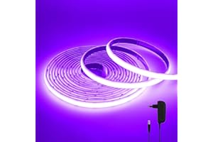 HEGEHE - 12V COB LED strisce al neon [3 metri, viola], IP68 impermeabile, 320 LED/m flessibile FCOB LED Nastri CRI90+, tagliabile ogni 2,5cm, decorazione domestica