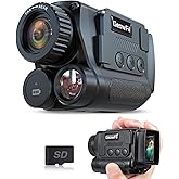 Gece G&ouml;r&uuml;ş, 4 K Monok&uuml;ler G&ouml;zl&uuml;k Zoom 8X Şarj Edilebilir Pil ile Kızıl&ouml;tesi Gece G&ouml;r&uuml;ş 2000 mAh, 4K Video ve 40M Resimler, G&uuml;