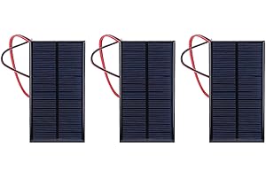 LIEBEWH Panel Solar 3 Piezas DC 6V 1W Módulo Micro Mini Células Painel Solar Portatil Placa Solar de Silicio Policristalino con Cable de 30 cm