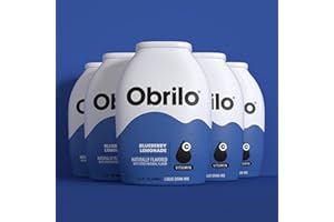 OBRILO Water Enhancer Liquid Flavoring Drops - NO Sugar/Calorie, Dye Free, Naturally Flavored Drink Syrup, 2.0 fl oz x 10 Bottles for Kids & Adults (Blueberry Lemonade)