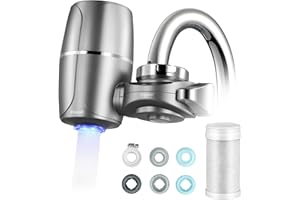 NTMAICHY Water Filter Tap, Water Filter for Drinking Water and Natural Water, Water Filter System, Kitchen Accessories for Removing Residual Chlorine, Grit, Earth and Heavy Metals