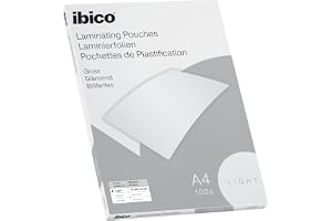 Ibico 627308 Lamineringsfickor, Genomskinlig, A4