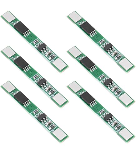 TECNOIOT Lot 5 BMS 1S 15A 3.7V + Bande Nickel – Carte Protection Batterie 18650 Li-ion PCM Haute Précision