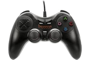 Konix Drakkar Manette filaire Battle Axe pour bureau PC gaming - Connexion USB - Câble 1,8 m - Noir