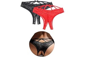 ohyeahlady Tanga Abierto Mujer Tallas Grandes Bragas Brasileñas Sin Costuras Invisible Bikini Braguitas Encaje Suaves Tangas Elástico Culotte Ropa Interior Divertida Underwear Thong