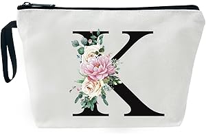 JEKUGOT Personalisierte Make-up-Tasche, Geschenke für Frauen, A-Z, Make-up-Tasche, Geschenke für Frauen, Geburtstagsgeschenke für beste Freundin, einzigartige Freundschaftsgeschenke, Dankeschön-Geschenke für