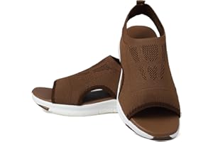 NUTTOPL Sandalias Mujer Casuales Sandalias Zapatos de Playa Sandalias de Senderismo en Verano Color Sólido Malla Transpirable Ligero y Cómodo