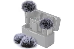 SUNMON DJI osłona mikrofonu z futrzanym pokrowcem - osłona zewnętrzna mikrofonu bezprzewodowego DJI, osłona przeciwwiatrowa, redukcja hałasu, osłony na mikrofon do mikrofonu bezprzewodowego DJI