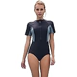 FOCLASSY Femme Maillot de Bain Femme Sport Maillot De Bain Une Pièce, Plus La Taille Push Up Maillot De Bain Athlétique…