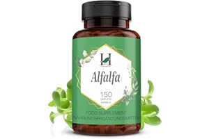 H&C HERBAL INGREDIENTS EXPERT H&C Alfalfa Caplets (Medicago Sativa) - 750 mg, 150 Counts | Green Superfood