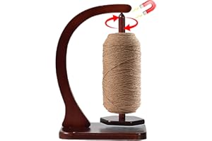 Caossuixin Wool Unwinder, Magnetic Wool Roller, 360° Wool Holder Rotatable, Wool Reel Rotating Wool Ball Hold, Wool Holder, Yarn Holder Wool for Crochet and Knitting Accessories Gifts (Retro Colour)