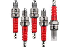 VooGenzek 5 Pièces Bougies d'allumage A7TC, Tondeuse Bougie d'Allumage, Bougie d'allumage Borne Solide Remplacer, pour ATV Moto Cross Go Kart Mobylette 50cc 70cc 90cc 110cc