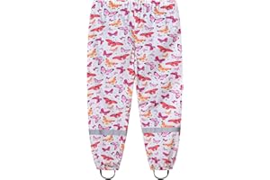 SEVEN BB Garçons Filles Pantalon De Pluie Enfants Imperméable sur Pantalon Tout-Petit Dinosaure Arc-en-Chien Renard Papillon Fleur Lapin Panda Pantalon De Pluie Garçons Filles Vêtements De Pluie