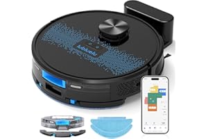 ‎LUBLUELU Lubluelu Saugroboter mit Wischfunktion 3-1, 4500Pa Staubsauger Roboter Lasernavigation mit 5 Karten, 55 dB Roboterstaubsauger mit APP, Saug und Wischroboter für Tierhaare, Teppiche, Hartböden, (SL60D)