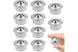 10 stycken kulhjul möbelhjul kulrullager kullager hjul kolstål kullager överföring platt boll skoter universella styrhjul för