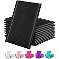 GSSUSA 100 Pack Bubble Mailers 6x10 Inches Bubble Mailer Envelopes Small Packaging Mailing Envelope Bags Shipping Bag Bulk Pack Self Seal Package Mail Packing Business Supplies, Black