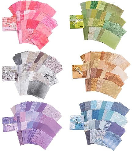 120 Feuilles Papier Scrapbooking 20x14 Cm - 4 Thèmes Vintage : Rêve Papillon, Partition, Poésie, Saveurs