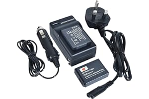 DSTE 2pcs BXM-10 li-ion Battery + DC175U Travel and Car Charger Compatible for XiaoYi BXM-10,XiaoYi YI-M1 Mirrorless