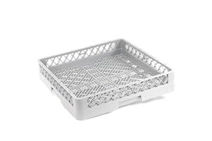 ‎GASTRONETTE Gastronette Spülkorb Besteckkorb fein Korb für Bestecke Teller Gläser Tassen Platten Gastronomie Spülmaschine Spülmaschinenkorb Universal PP Kunststoff 50x50 cm feinmaschig erweiterbar stapelbar