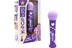 K Pop Idol Musikleksak K-Pop-inspirerad mikrofon med röstinspelning, inbyggda ljud för en riktig -skådespelarupplevelse från