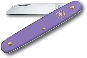 Victorinox Navaja para flores, Cuchillo jardinería, Profesionales, Hoja recta, morado