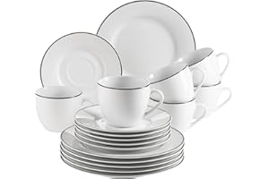 Mäser Servizio caffè, Porcellana ENNA, Bianco, Nero