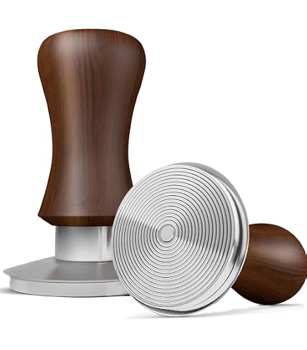 Bar.ista22 Stazione Tamper In Noce Massello – La Base Perfetta Per Il Tuo Angolo Caffè, Supporto Per Accessori Barista 58 Mm - 4
