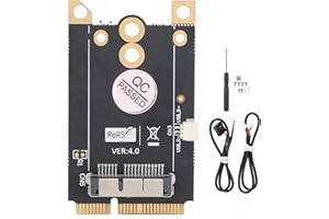 FASIENT1 Carte adaptateur Mini PCI-E vers BCM94630 Convertisseur de carte WiFi 12 + 6 broches pour Windows 7/8 / 8.1, pour OS X / Broadcom / BCM94360CD / BCM943602CS / BCM94360CS2 / BCM94331CD / BCM94360CSAX