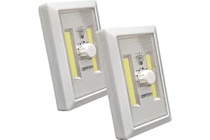 Jandei – Pack 2x Luces Nocturnas LED 110-120 Lúmenes. Iluminación Auxiliar de Pasillo, Dormitorio, Salón, Cocina, Armario - Funcionan con Pilas AAA no incluidas (Sensor/Regulador)