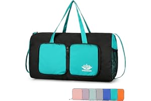 Outplea Borsone da Palestra Pieghevole Uomo Donna Impermeabile da 20L, Borsa Sportiva Ultraleggera, Borsa da Viaggio Multifunzionale per Weekender Nuoto Fitness Basket Campeggio Yoga, Verde
