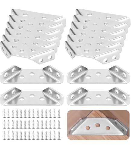 BUGUUYO 10 Stück Transparente Acryl Eckwinkel - Wiederverwendbare Winkelhalterungen Für Möbel & Boxen