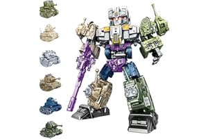 TUNJILOOL Transforming robot samochodowy, zabawka 6 w 1, zabawka czołgowa, prezent dla 6, 7, 8, 9, 10, 11, 12 lat, dla dzieci, chłopców, dziewczynek, STEM, zabawka edukacyjna, robot atakujący