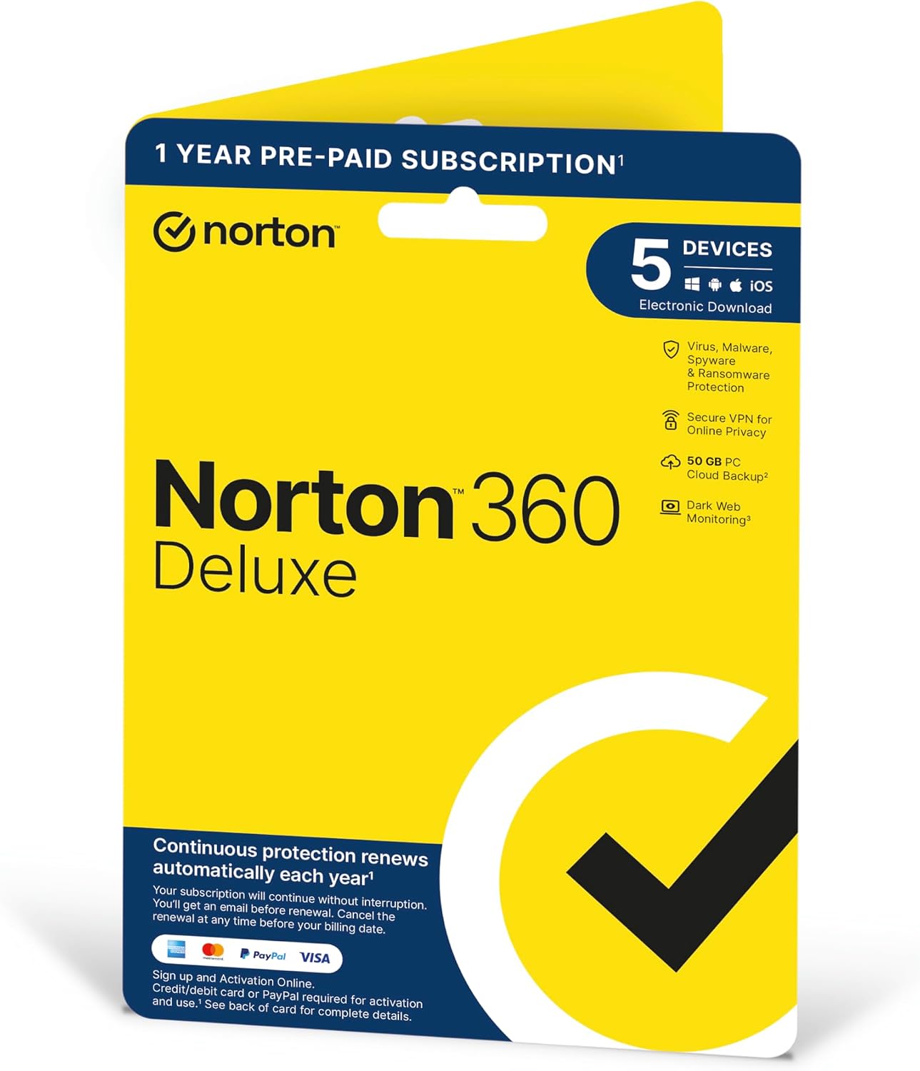 Qualité de Fabrication & Durabilité : Norton 360 Deluxe 2023 Antivirusprogram för 5