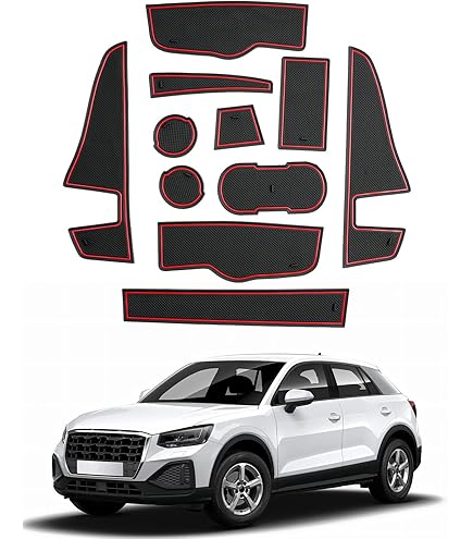 Tapis En Caoutchouc Pour Audi Q2 (2017-2023) - Antidérapant, Facile à Nettoyer - Pour Boîte à Gants, Console Centrale, Porte