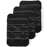 SAMGU 3 Pezzi Reggiseno Extender Estensore Estensione Bra Reggipetto Cinturino Gancio, 3 Righe 2 Gancio, Spaziatura 3/4 polli