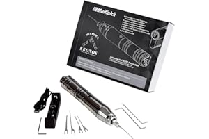 The Multipick ® Kronos – Powerful Electric Lock Pick Gun for Emergency Door Opening, incl. Pick Needles Set – Professional Tool of German Quality for Everyone