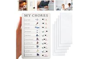 YANMUCY RV Checklist Memo tavole di plastica con 5 fogli vuoti My Chores Checklist Messaggi Bacheca Assistenza agli anziani Blocco di pianificazione attività giornaliera fai da te lista quotidiana