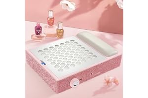 CHRISTINE SHELLY Nail Dust Collector Rechargeable, Professional 56W Nail Extractor Cordless Vacuum Suction Brushless Fan with Reusable Filter, Powerful Manicure Machine for Drilling Polishing Salon