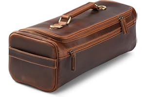 Angus Stoke Arvid Sac à couteaux/valise en cuir de buffle de qualité supérieure - Extra large avec de nombreux accessoires et espace de rangement - Sac de cuisine à roulettes en cuir de buffle vintage