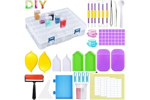 JOYBOY Diamond Painting Accessori,Strumenti di Pittura Diamante,84 Slots Diamond Painting Kit Completo,5D Pittura Diamante Kit,per Fai da Te,Unghie,Gioielli,Artigianato d'Arte E Punto Croce