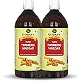 Dr. Patkar's Turmeric Vinegar with Turmeric & Black Pepper Extracts (Piperine)| Unfiltered & Undiluted | Immunity Booster| Anti-Inflammatory |Suitable for IBS & PCOS/PCOD | With Natural Curcumin Extracts (With Mother) 500ML (Pack of 2)