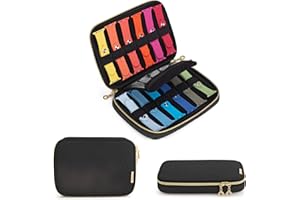 Teamoy 12 Stück Uhrenarmband Aufbewahrung, Ersatzarmbänder Hülle, Smartwatch Band Tragetasche Organizer Kompatibel mit Apple/Samsung/Amazfit/Garmin Smart Sportuhr Uhrenarmband, Schwarz