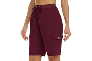 JINSHI Short Femme Cargo Pantalon Court Décontracté d'été Léger Bermuda d'extérieur Randonnée avec Plusieurs Poches