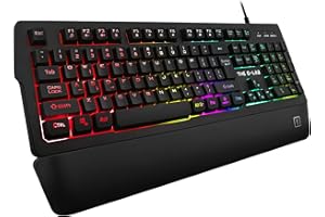 THE G-LAB Keyz PALLADIUM Tastiera Gaming ITALIANA RGB - Retroilluminato Tastiera da Gioco, Poggiapolsi magnetico per polso, 26 tasti anti-ghosting - PC/PS4/PS5/Xbox Series X/Xbox One - NUOVO