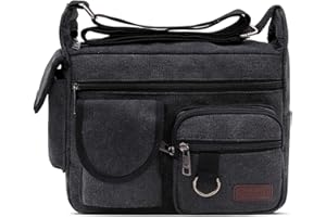 FANDARE Unisexo Lona Bolso de Bandolera La Bolsa de Mensajero Hombres/Mujeres Bolsa de Lona Bolsa de Hombro 7.9 Pulgadas Bolsa de Tablet