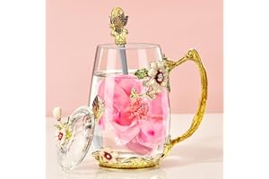 Wisolt Prezenty świąteczne dla kobiet rocznica walentynki prezenty na Dzień Matki pomysły szklane kubki do herbaty dla kobiet prezenty dla mamy babci siostry współpracownika nauczyciela przyjaciela