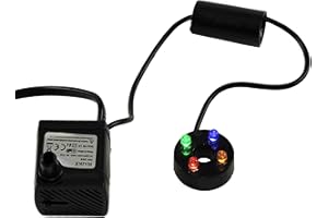 Rossi Rosa Pompa per riciclo Acqua da 2,5 Watt con luci LED Colorate,