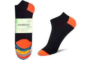 WeciBor Men's Bamboo Seamless Ankle Socks Breathable Soft Low-Cut Socks 6 Pairs